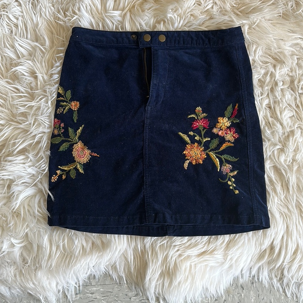 Embroidered Mini Skirt